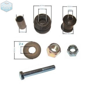 kit silent bloc bras de suspension/rondelles barre stabilisatrice