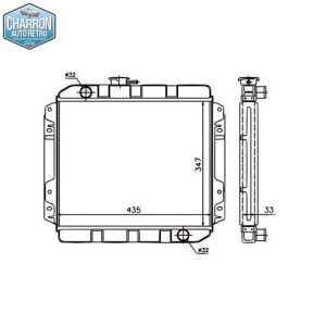Radiateur Ford Capri OHC Pinto 1.3 - 1.6 - 2.0  |  72 a 12/80