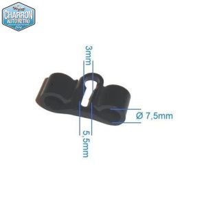 Agrafe de canalisation carburant | Version vissé - double canalisations 8mm