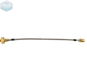 Flexible de frein arrière INOX avec répartiteur | Ford Transit 06/76-86 -- Châssis long