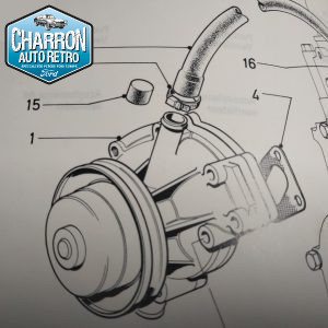 Bouchon de pompe à eau | Moteur 3,0L Essex | Ref : 15