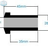 silent bloc de jumelle de lames dans longeron transit mk1 et mk2 – Image 2