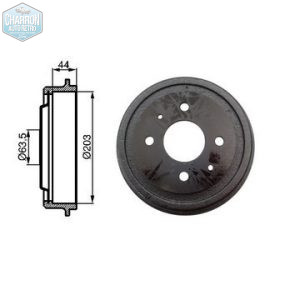 Tambours pour garnitures 203X38, | Capri, Escort, Taunus , Cortina , Sierra | La paire