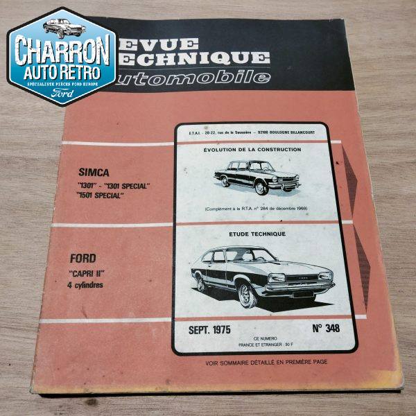 revue technique capri mk2 et mk3 moteur kent et pinto