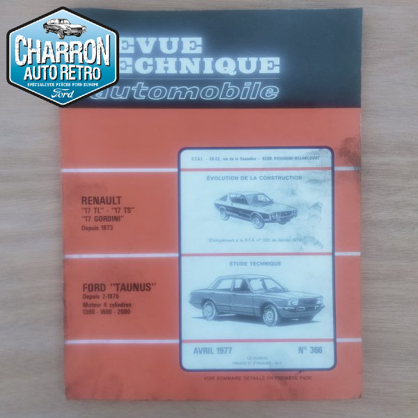 revue technique taunus TC2 moteur pinto ohc, RTA366