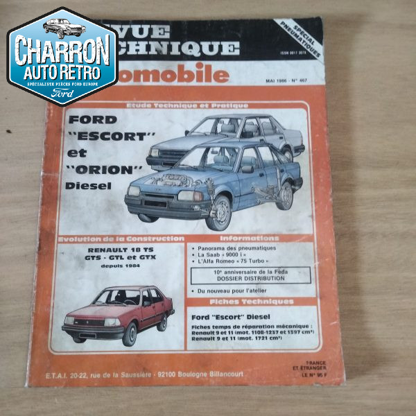 revue technique escort mk4 diesel et orion diesel RTA467