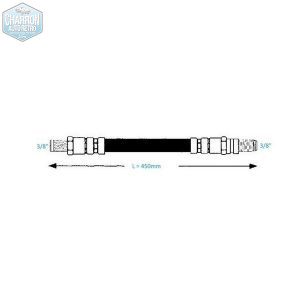 Flexible de frein arrière - Filetage 3/8 | Transit 65-68 | Ref : BB6386