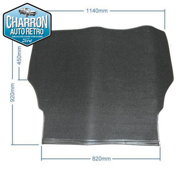 Moquette de coffre noire | Capri Mk2 et Mk3 | Reproduction