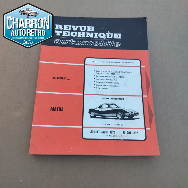 Revue technique Matra 530 | Ref : RTA 291-292