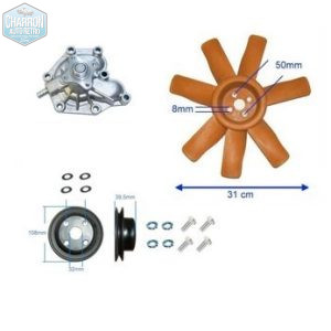 Pompe a eau , kit de conversion , sans viscocoupleur | Transit 2.4 diesel   71-84