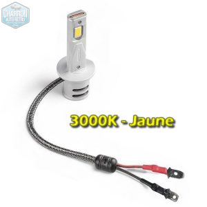 Ampoule H1 LED -- Couleur Jaune - 3000K - 9000 lumens - La Paire