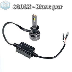 Ampoule H1 LED - Couleur blanc pur - 6000K - 15300 lumens -- La Paire