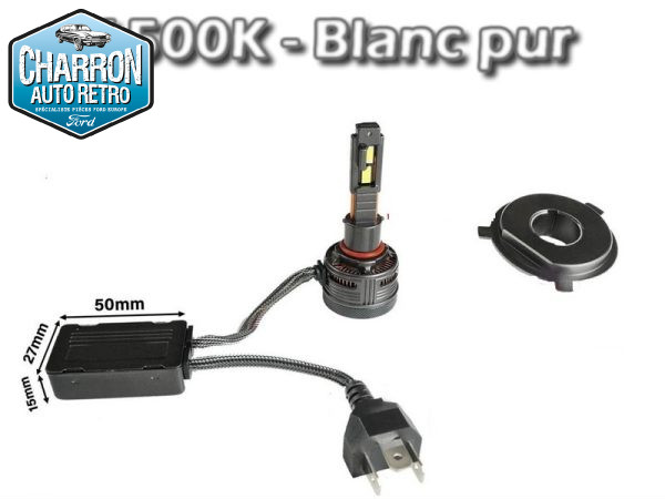 Ampoule H4 LED -- Couleur Blanc pur - 6500K - 24880 lumens - La Paire