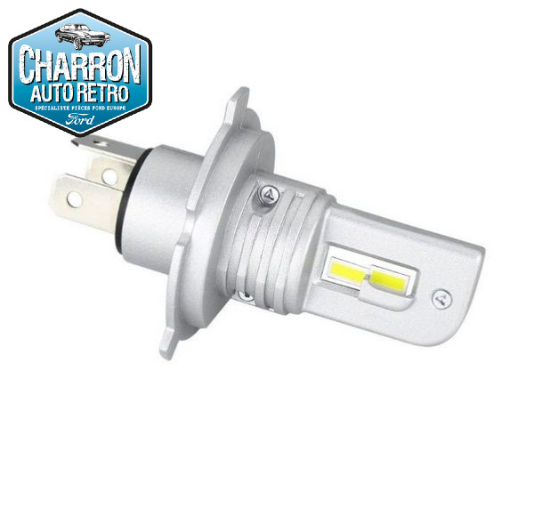 Ampoule H4 LED -- Couleur Jaune - 3000K - 8600 lumens - La Paire