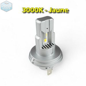Ampoule R2/Code Européen LED -- Couleur Jaune - 3000K - 9800 lumens - La Paire