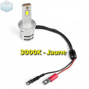 Ampoule H3 LED - Couleur jaune - 3000K - 9000 lumens -- La Paire