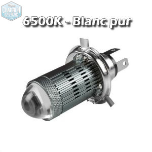 Ampoule H4 LED -- Couleur blanc pur - 6500K - 1500 lumens - La Paire | Pour réflecteurs détériorés