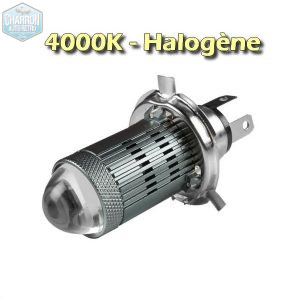 Ampoule H4 LED -- Couleur blanc chaud - 4000K - 1500 lumens - La Paire | Pour réflecteurs détériorés