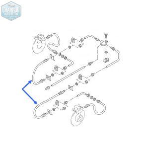 Flexible de frein arrière - sur caisse | Escort Cosworth | Ref : P1228