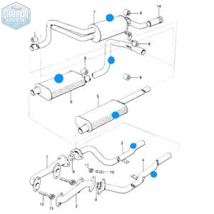 Ligne d’échappement complète Taunus V6 70-12/75