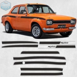 Kit autocollants Ford Escort Mk1 Mexico | Couleur au choix