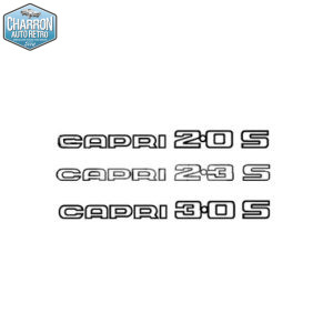 Autocollant arrière 1.6 - 2.0 - 2.3 - 3.0 | Ford Capri Mk3 | Cylindrée et couleur au choix