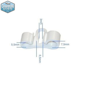 Agrafe de canalisation carburant | Version vissée - double canalisations 6mm - 8mm