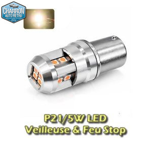 Ampoule PR21/5W - Couleur blanche | Veilleuse & feux stop (double filament)
